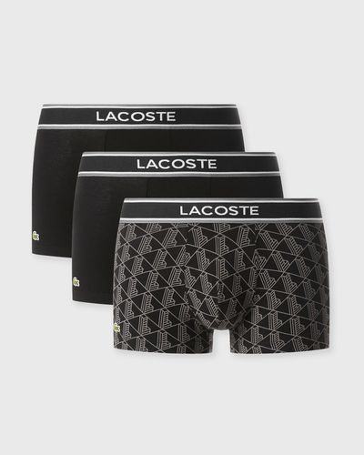 Lacoste COTTON STRETCH TRUNK 3PCK, black