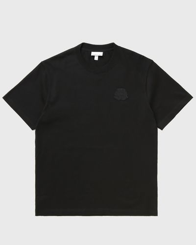 Lacoste Embroidered Shield Accent Heavy Jersey Tee, black