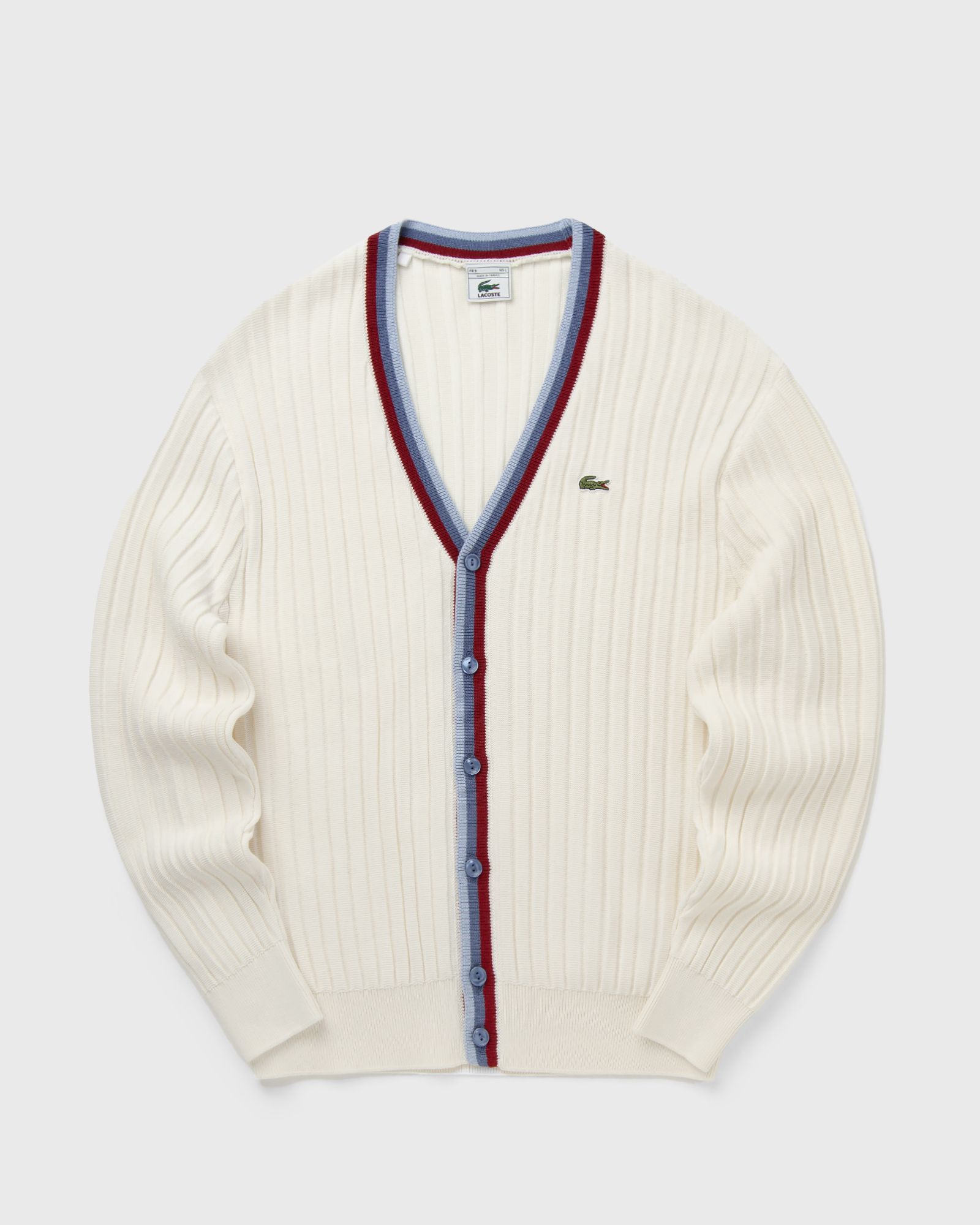 Lacoste French Made Archive Edition Knitted Cardigan, white