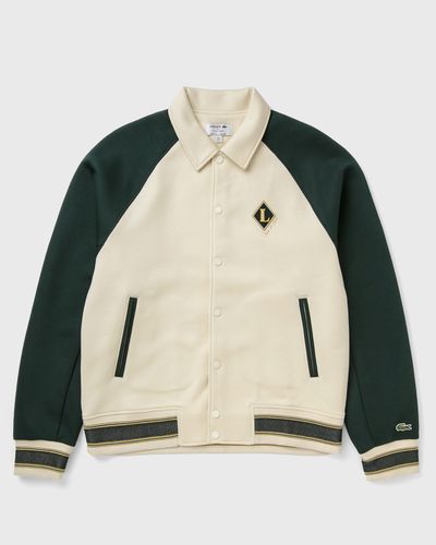 Lacoste French Made Varsity Badge Jacket, beige