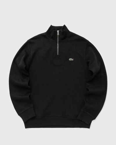Lacoste Zip-Up High Neck Interlock Sweatshirt, black