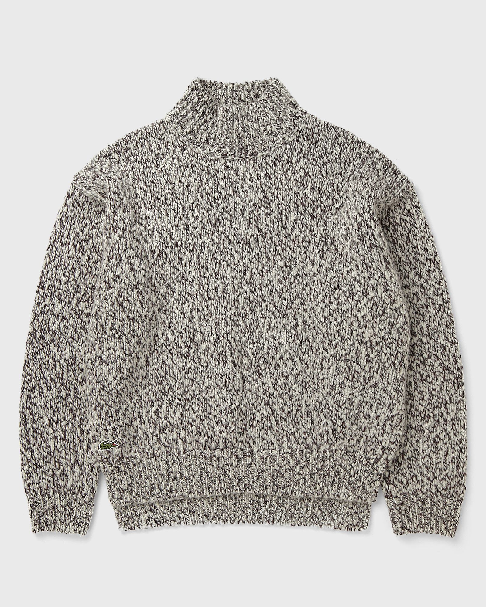 High Neck Mercerized Wool Knit Sweater