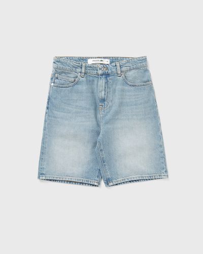 Lacoste Straight Fit Denim Bermuda Shorts, blue