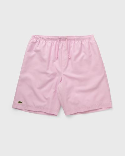 Lacoste Lightweight Diamond Taffeta Sport Shorts, pink