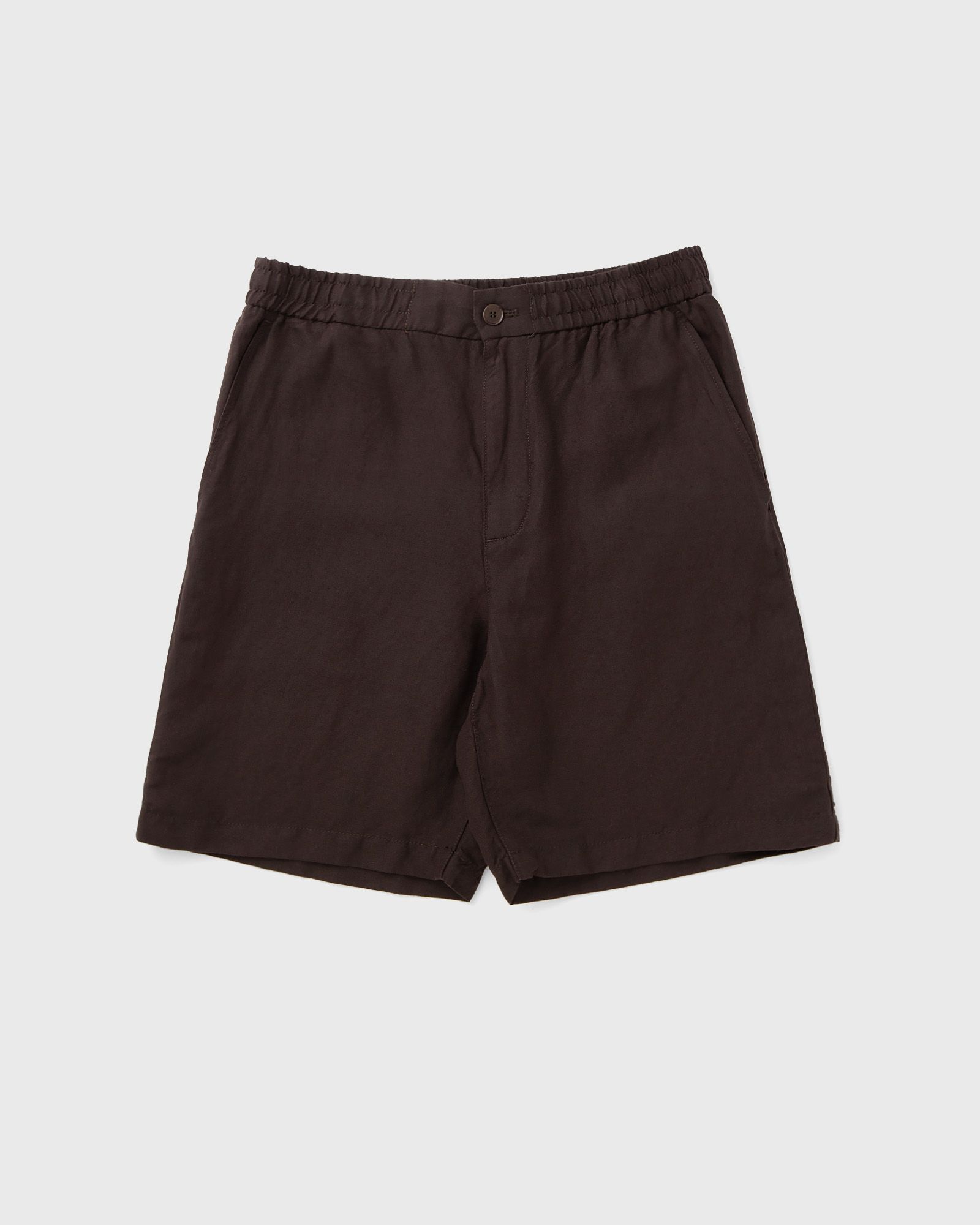 Lacoste Regular Fit Linen Blend Twill Shorts, brown
