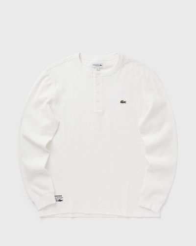 Lacoste Waffle Knit Henley Tee, white