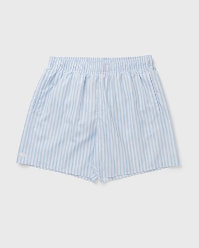 Lacoste Mid Length Stripe Swim Trunks, blue
