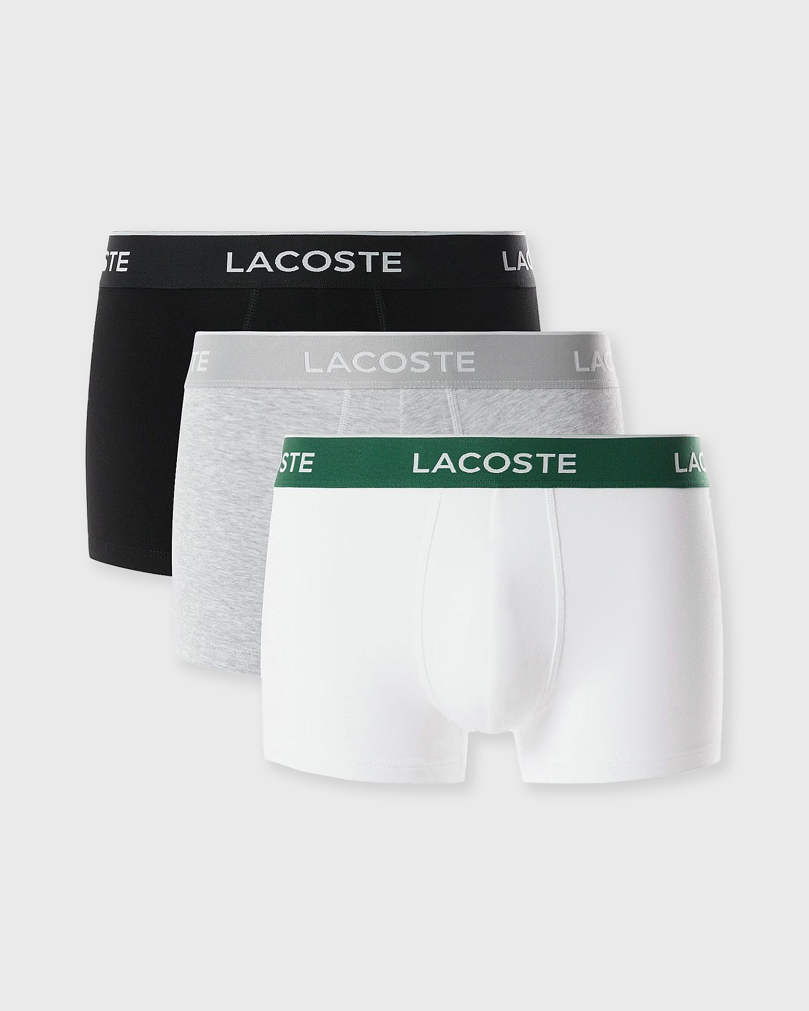 Lacoste 3-Pack Stretch Cotton Trunks, multi
