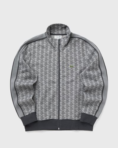 Lacoste Paris Zip-Up Jacquard Track Jacket, grey