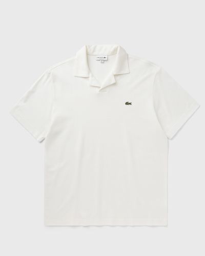 Lacoste Classic Fit Cotton-Linen Polo Shirt, white