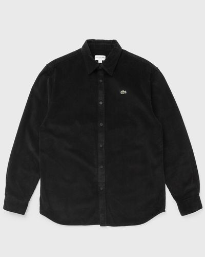 Lacoste Regular Fit Corduroy Shirt, black