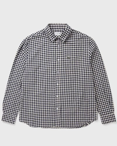 Lacoste Regular Fit Plaid Flannel Shirt, blue|beige