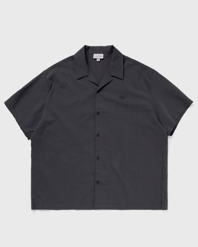 Lacoste Relaxed Fit Seersucker Shirt, black