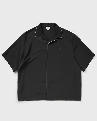 Lacoste Relaxed Fit Short Sleeved Wool Shirt, grey