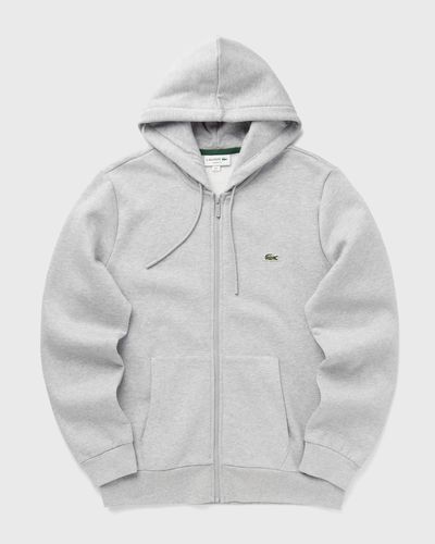 Lacoste Zip-Up Fleece Hoodie, grey