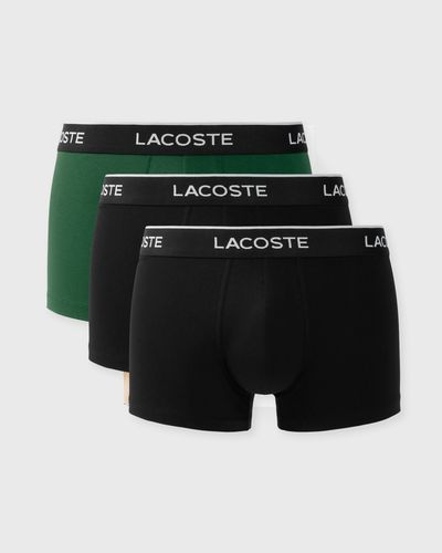 Lacoste COTTON STRETCH TRUNK 3PK, black|green