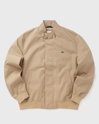Lacoste Water-Repellent Twill Harrington Jacket, beige