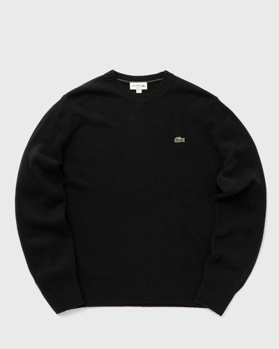 Lacoste WOOL CREW NECK SWEATER, black