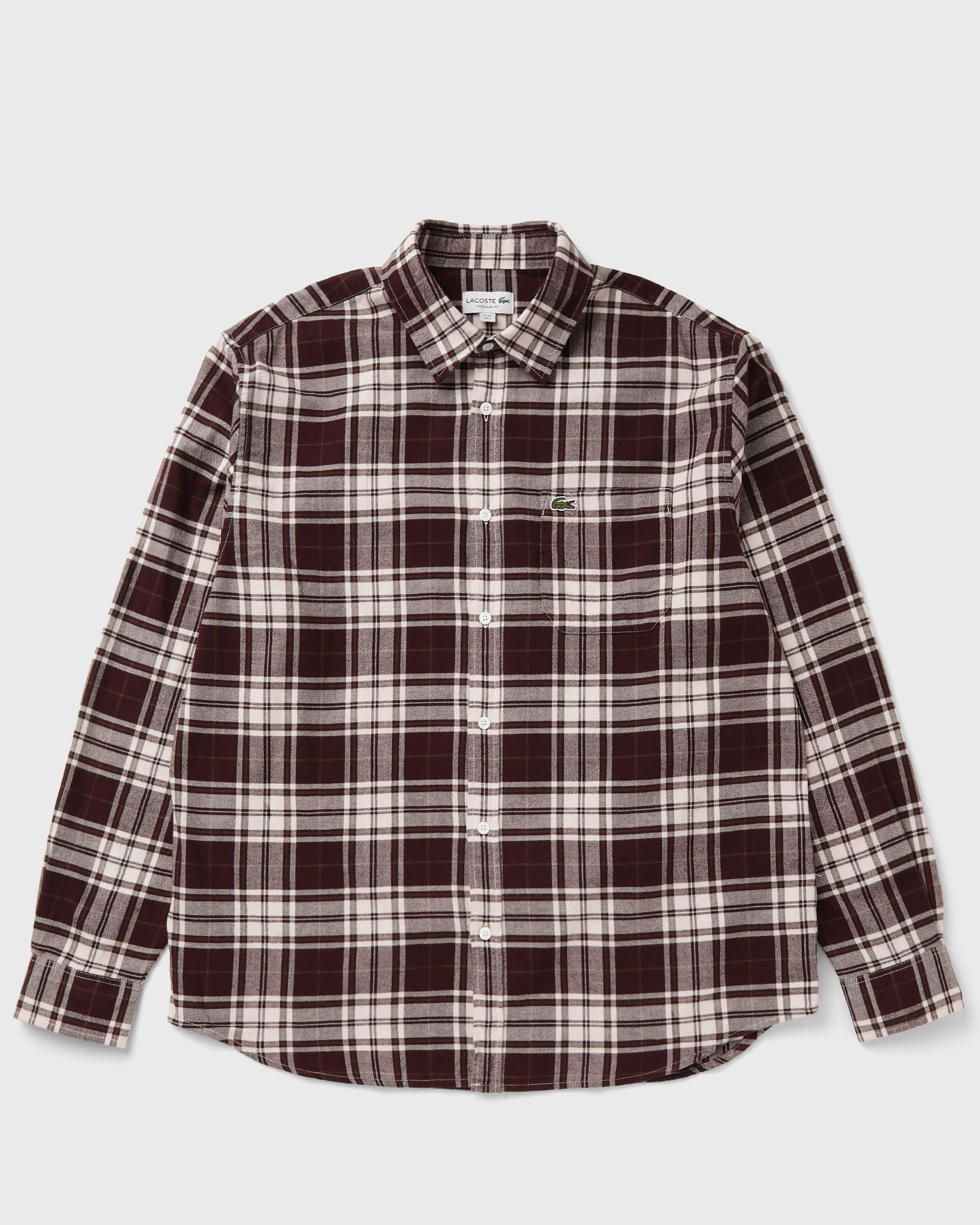 Lacoste WOVEN SHIRT, red|beige