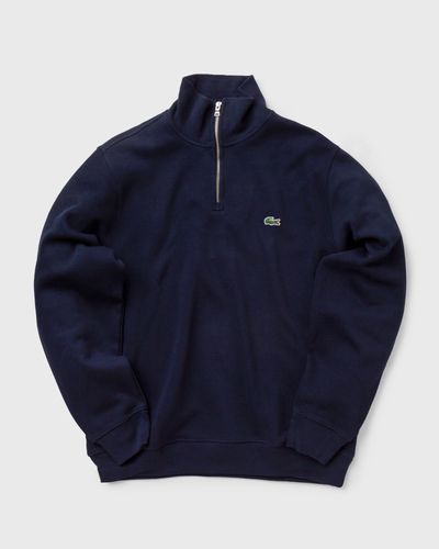 Lacoste Zip-Up High Neck Interlock Sweatshirt, blue