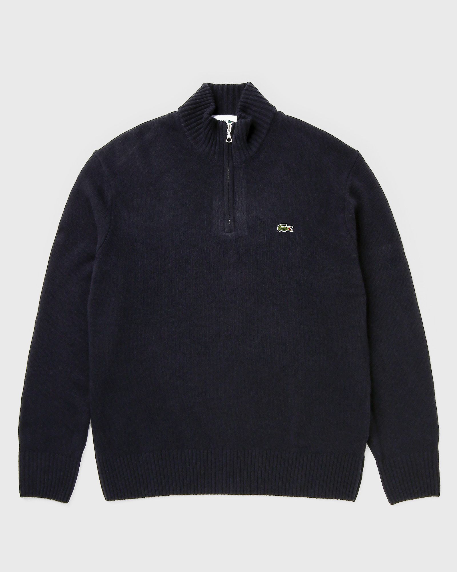 Lacoste Zipped High Neck Wool Sweater, blue