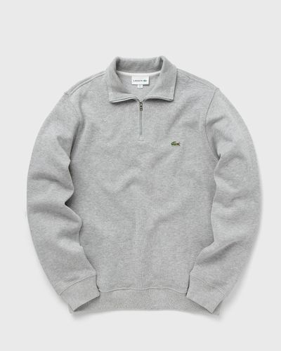 Lacoste Zip-Up High Neck Interlock Sweatshirt, grey