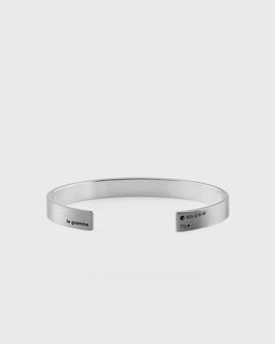 Le gramme 21g-brushed-sterling silver-ribbon-bracelet, silver