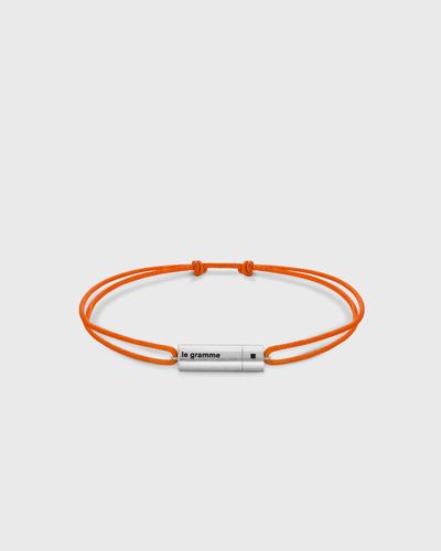 Le gramme 5G CABLE ORANGE CORD BRACELET, orange|silver