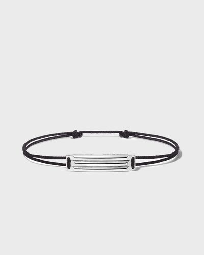 Le gramme 5g-godron cord-bracelet, black