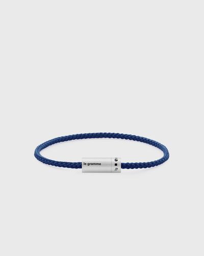 Le gramme 7g-brushed royal blue nato-cable-bracelet, blue