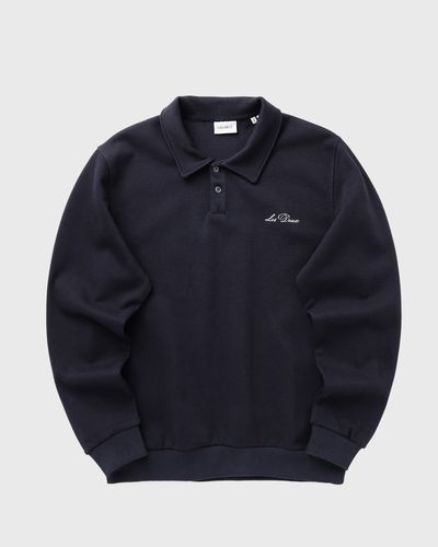 Les Deux Ben Polo Piqué Sweatshirt, blue