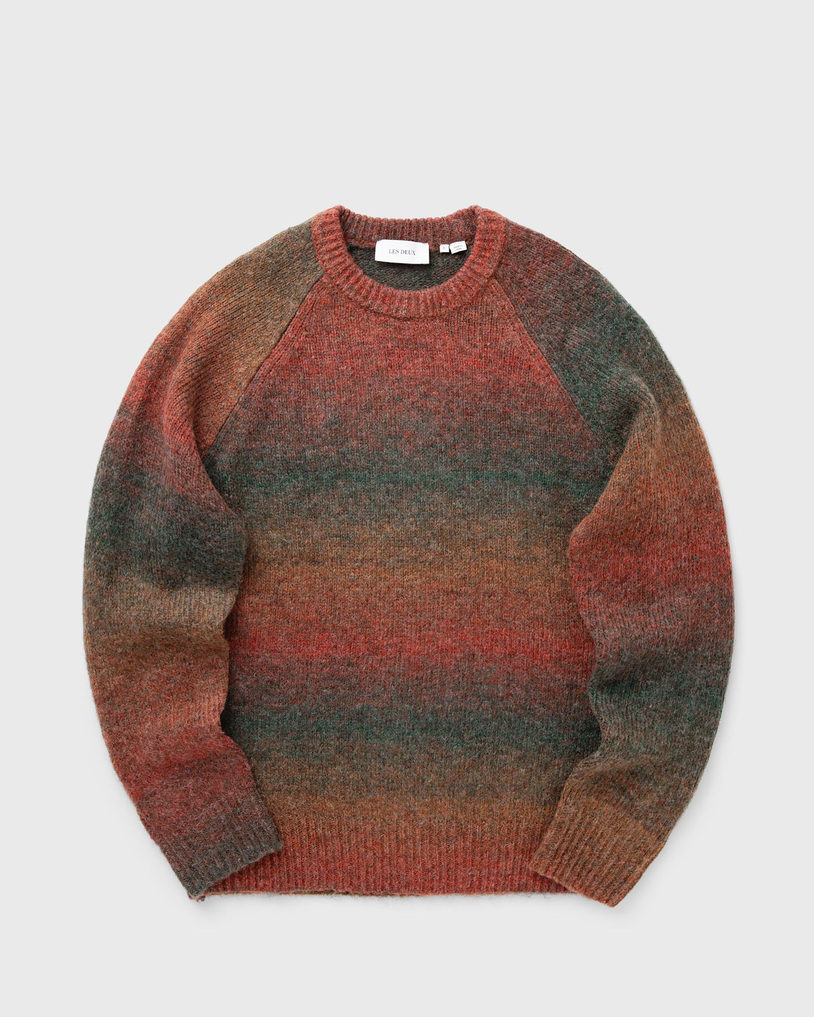 Les Deux Brad Gradient Knit Jumper, green|orange