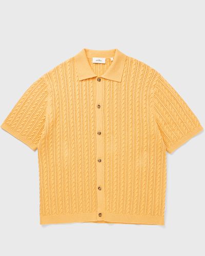 Les Deux Cable Knitted SS Shirt, orange
