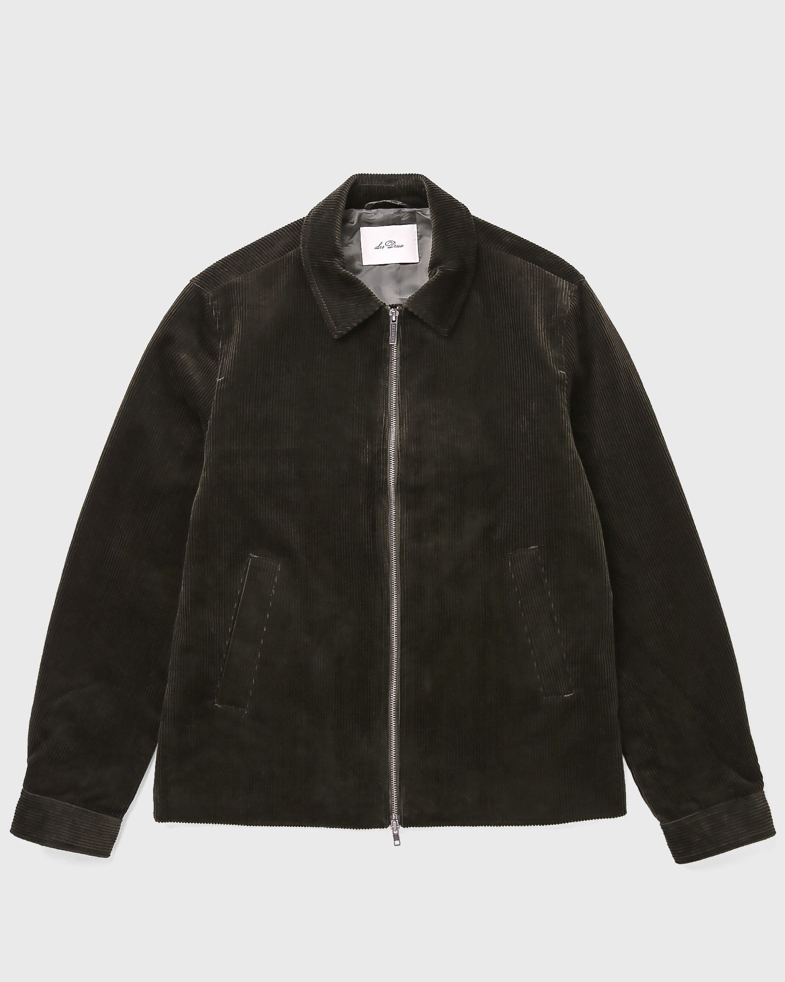 Les Deux Corduroy Zipper Coach Jacket