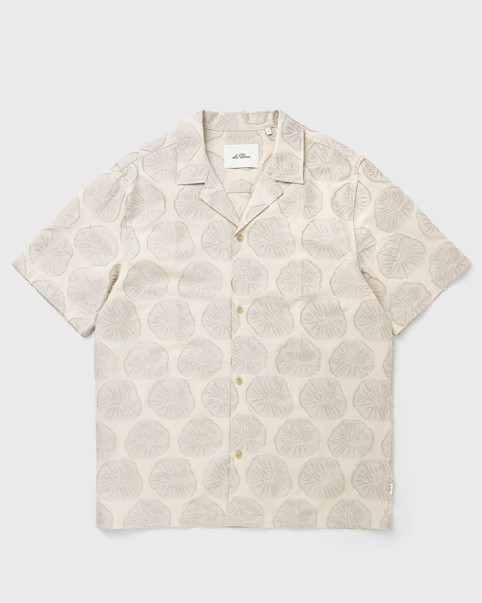 Les Deux Dahlia Jacquard SS Shirt, beige