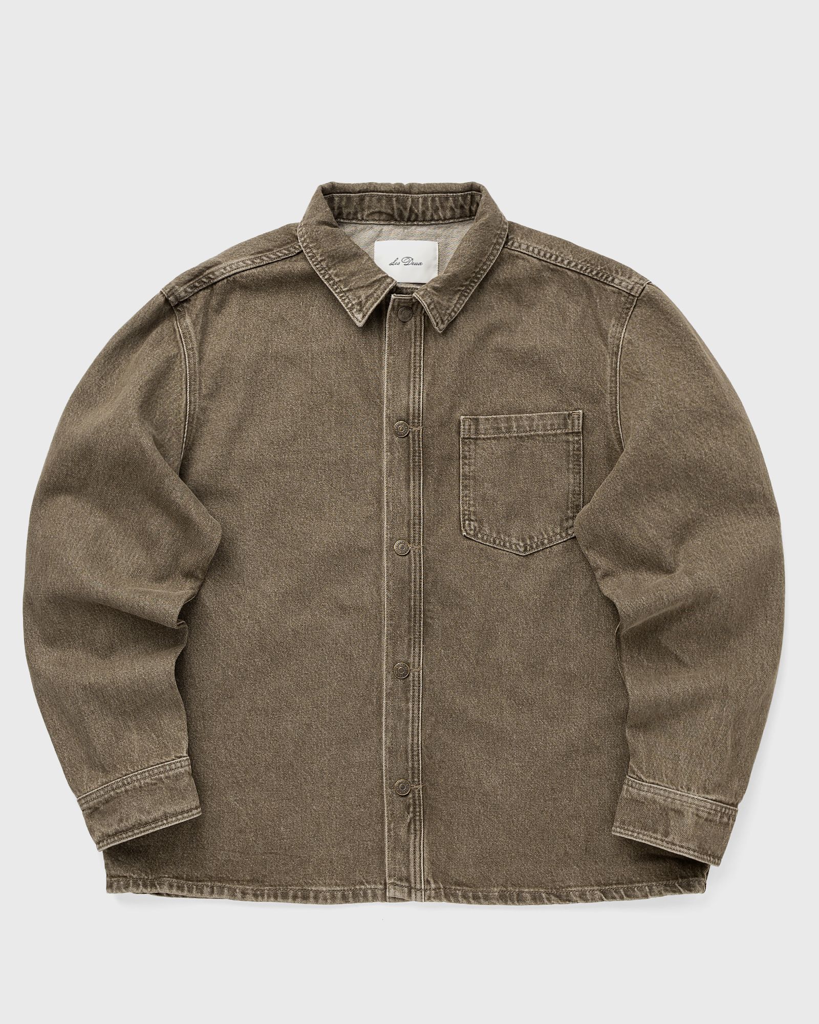 Les Deux Denim Overshirt, brown