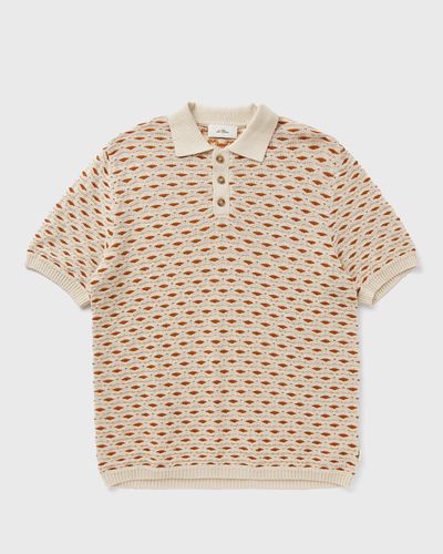 Les Deux Esmay Shell Knitted Polo, orange|white