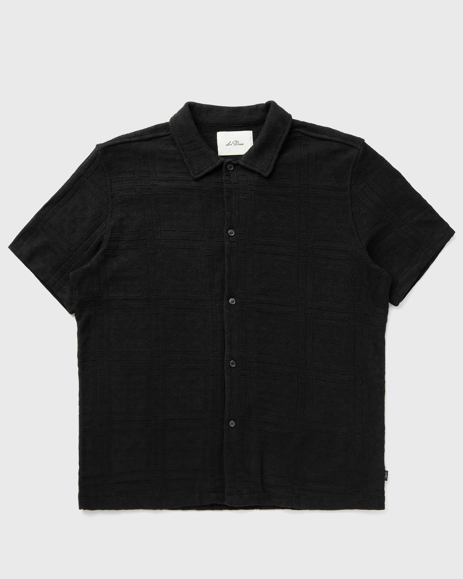 Les Deux Hector Pointelle SS Shirt, black