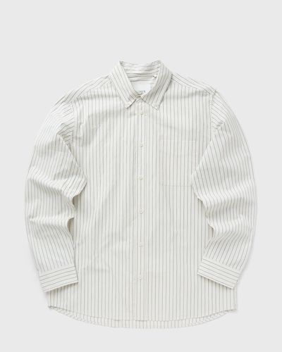 Les Deux Kent Stripe Poplin Shirt, beige
