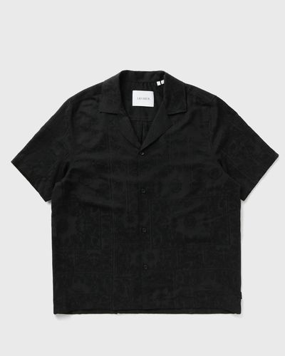Les Deux Liam Jacquard SS Shirt, black