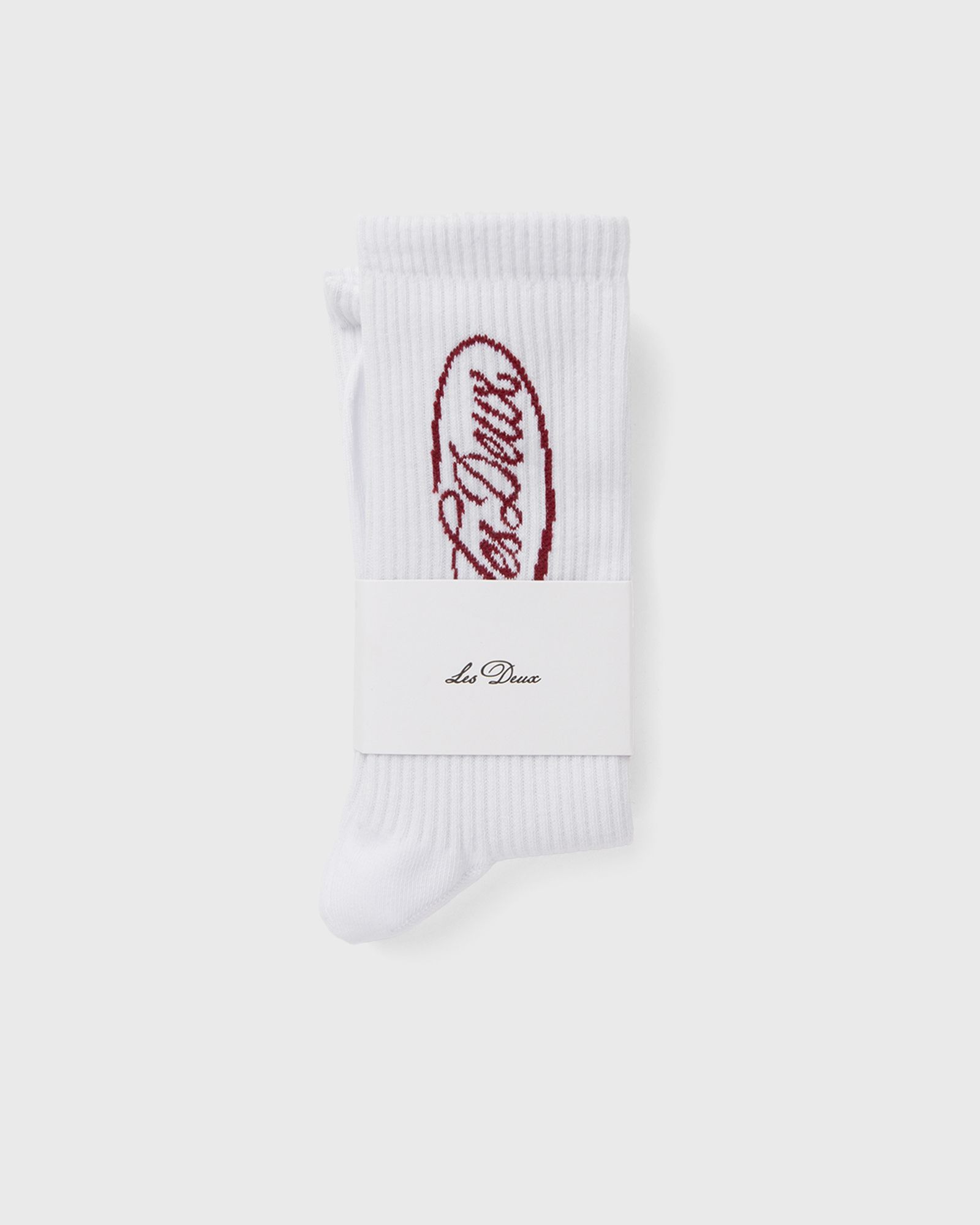Les Deux Logo Socks 2-Pack, white