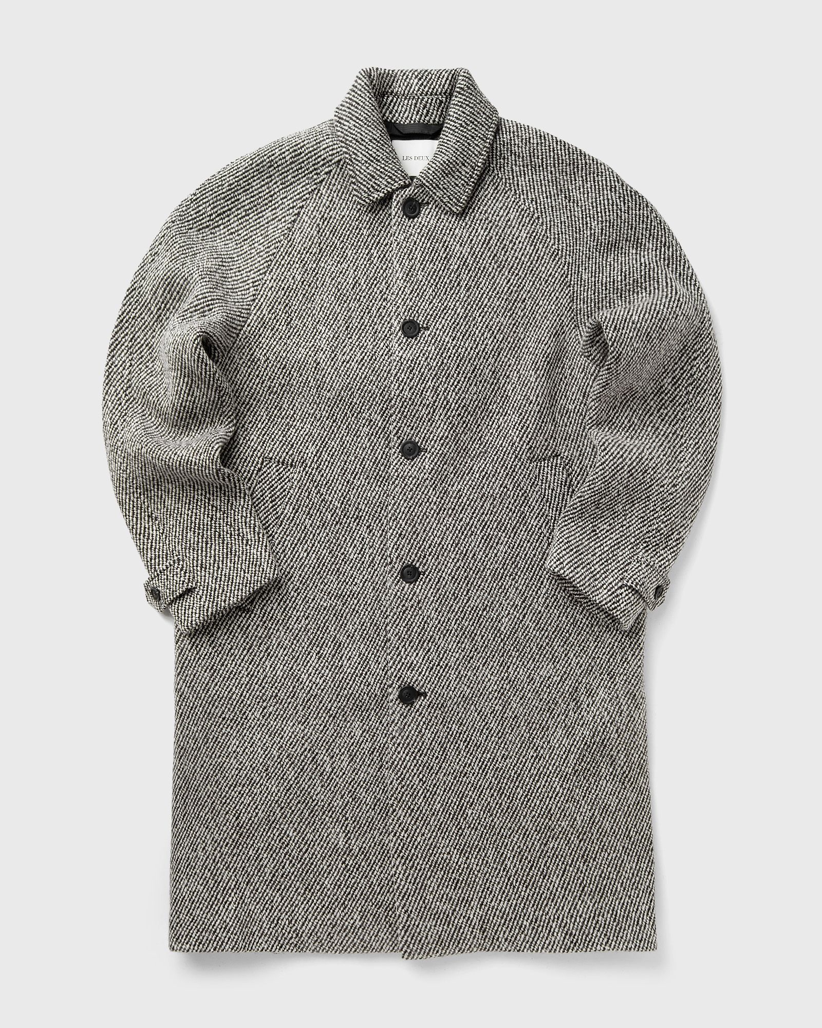 Les Deux Michael Twill Wool Coat, grey