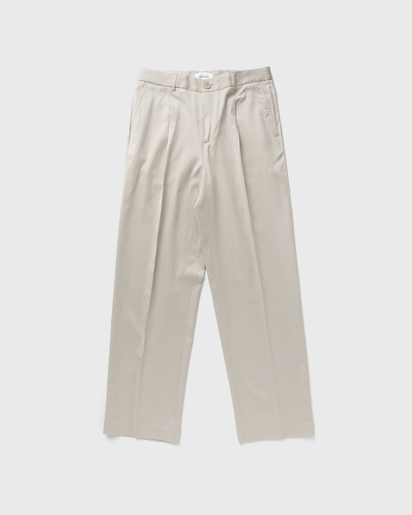 Les Deux Randall Pleated Twill Suit Pants, beige