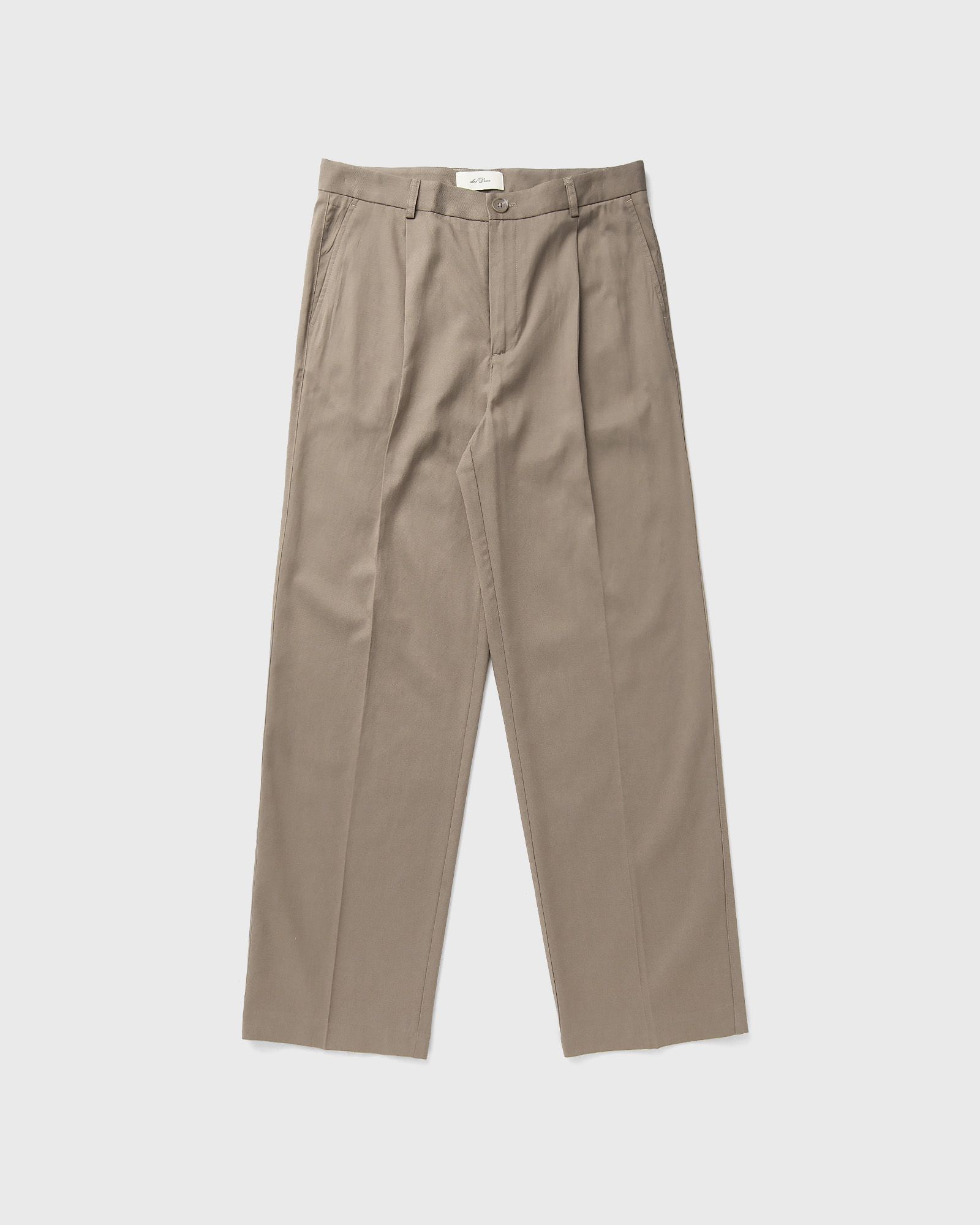 Les Deux Reece Pleated Twill Suit Pants, brown