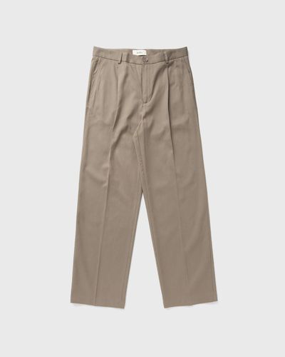 Les Deux Reece Pleated Twill Suit Pants, brown