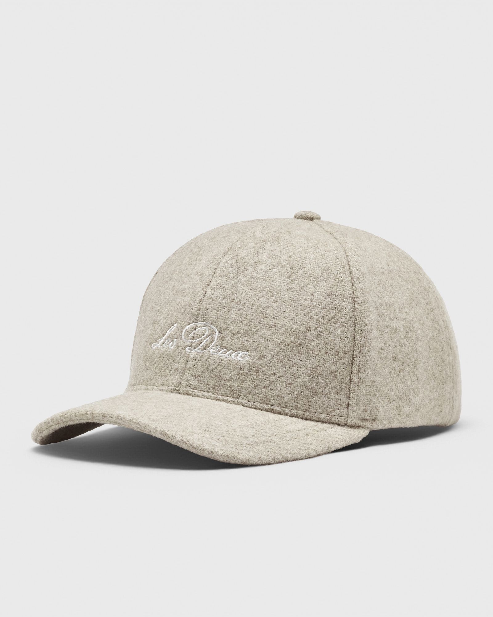 Les Deux Signature Wool Baseball Cap, beige