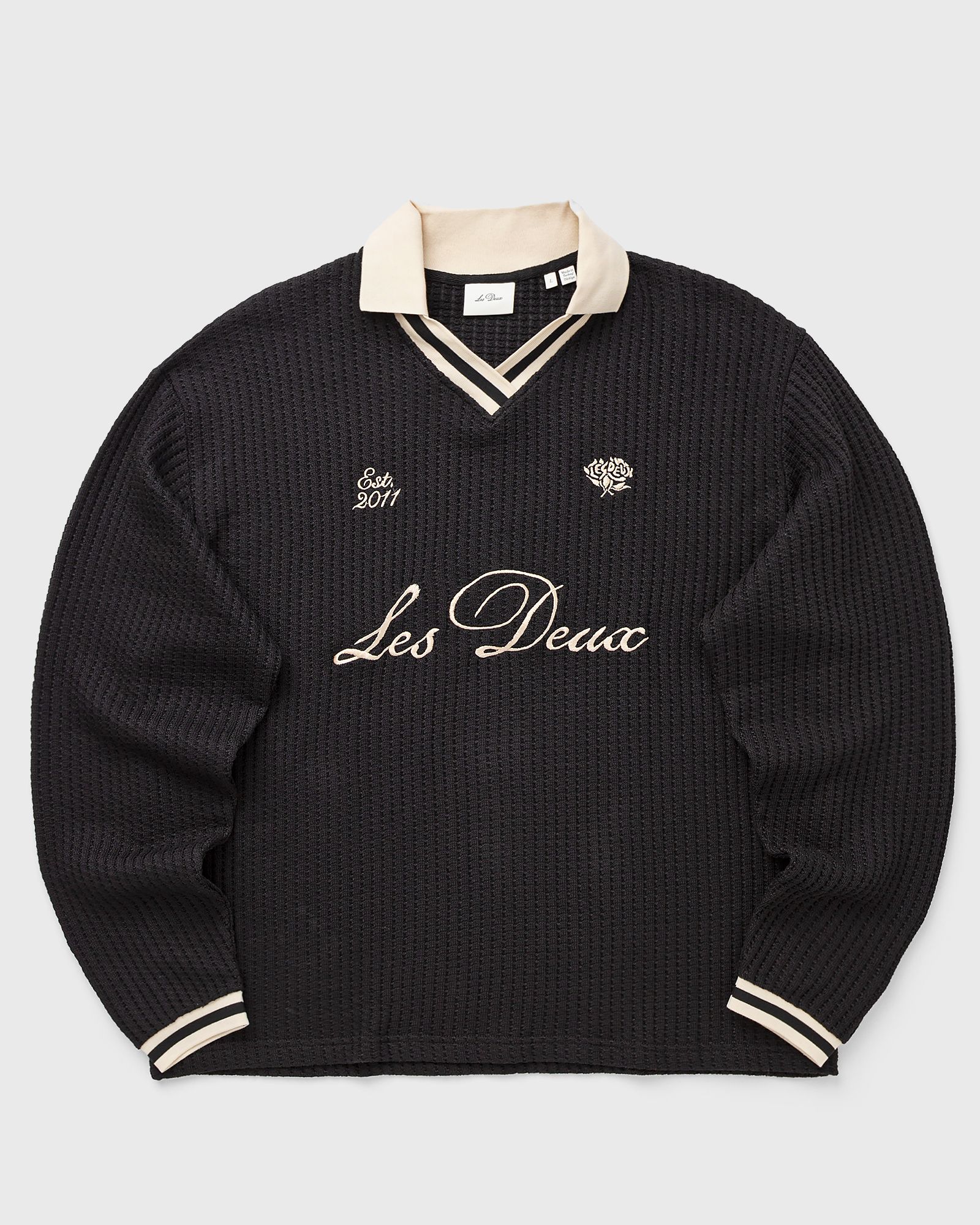 Les Deux Waffle LS Football Jersey, white