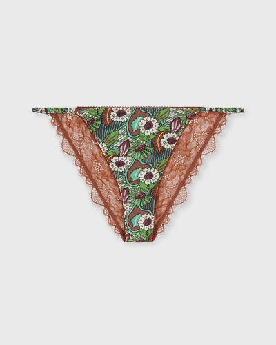 love stories Wild Rosie Thong, brown|green