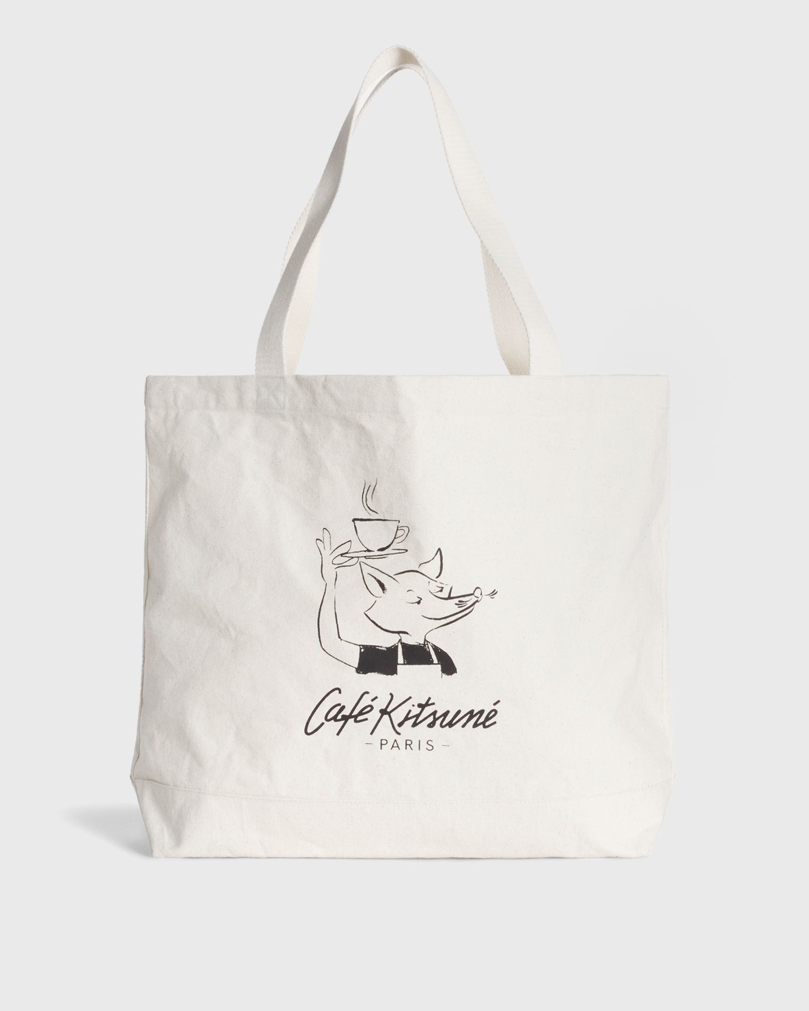 Maison Kitsune BARISTA FOX TOTE, beige