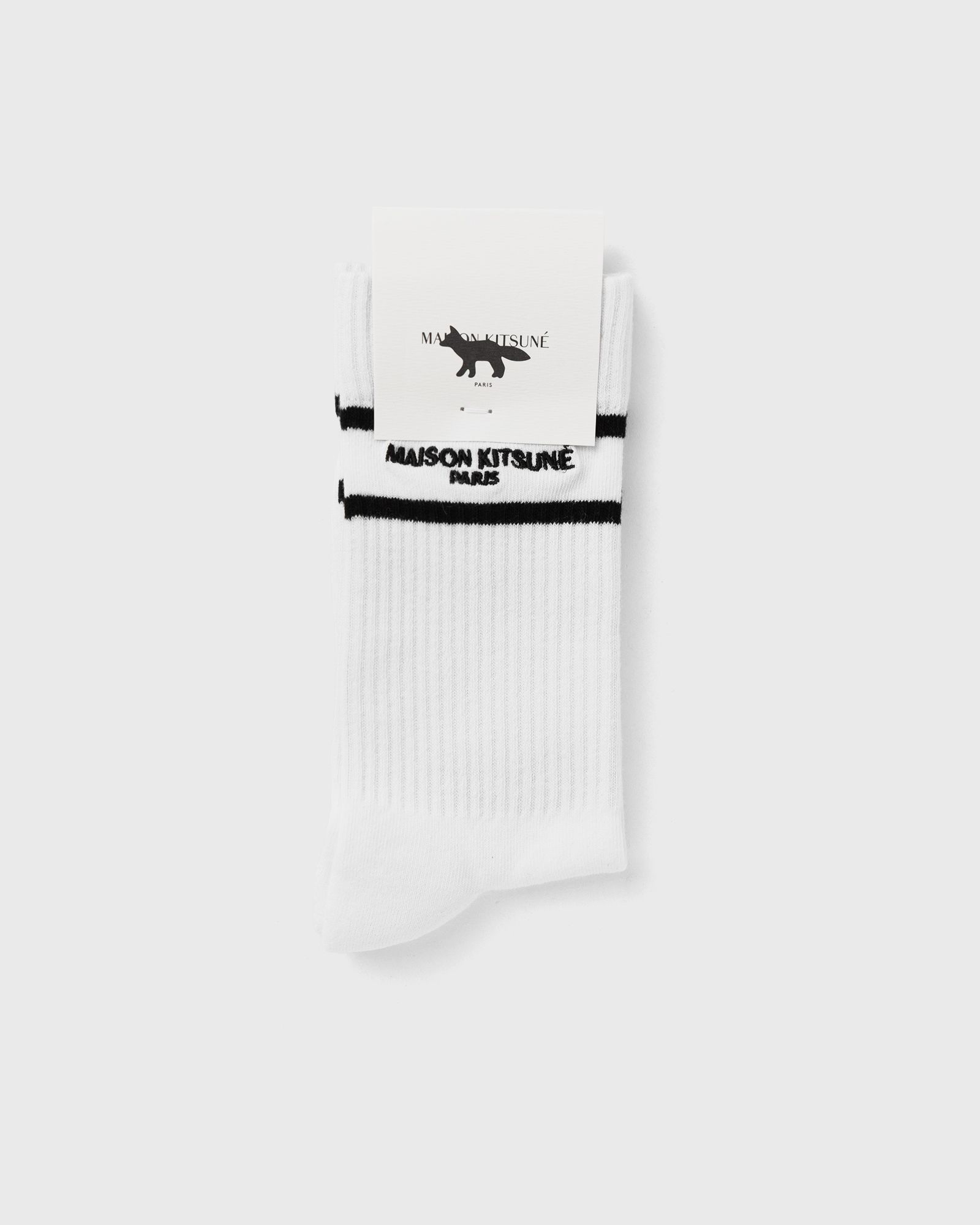Maison Kitsune MAISON KITSUNE PARIS SPORTY SOCKS, white
